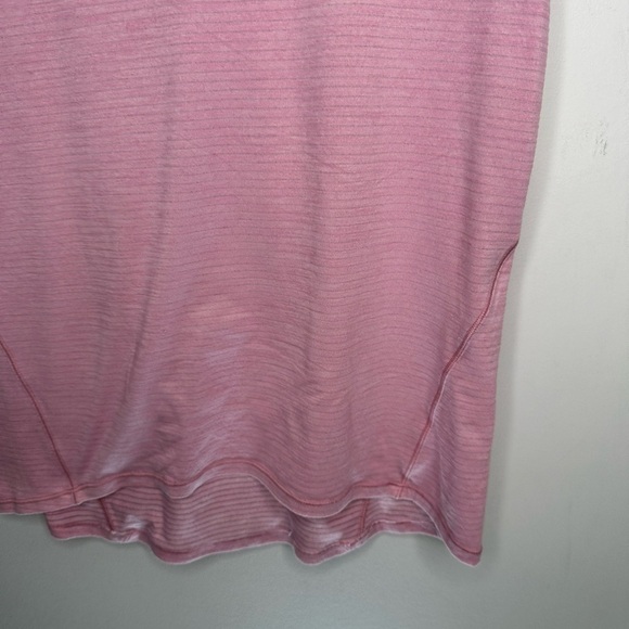 Lululemon Striped Pink Short Sleeve Active Top ptp 17” - Picture 2 of 9